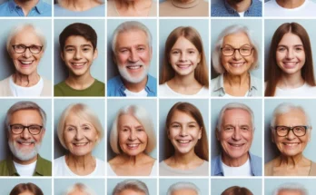 images de visage avec plusieurs generations